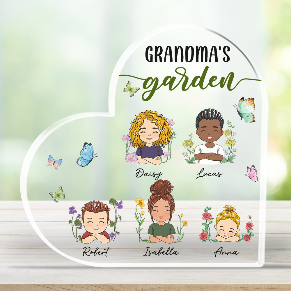 Flower Grandchildren - Personalized Custom Acrylic Plaque