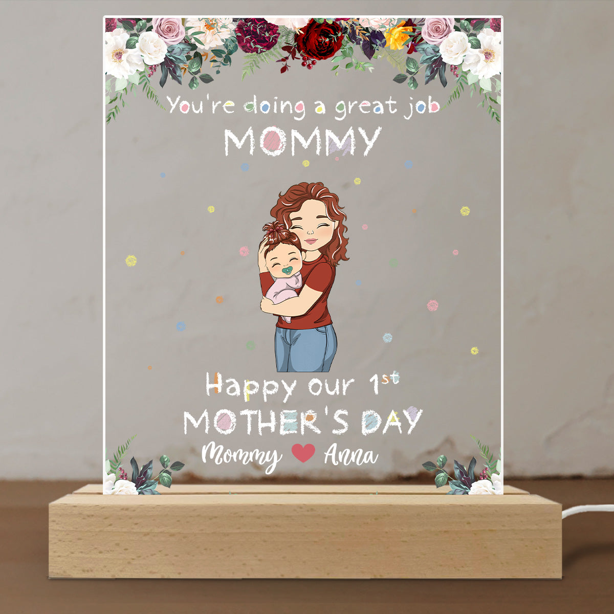 You Are Doing A Great Job Mom - Personalized Custom LED Light