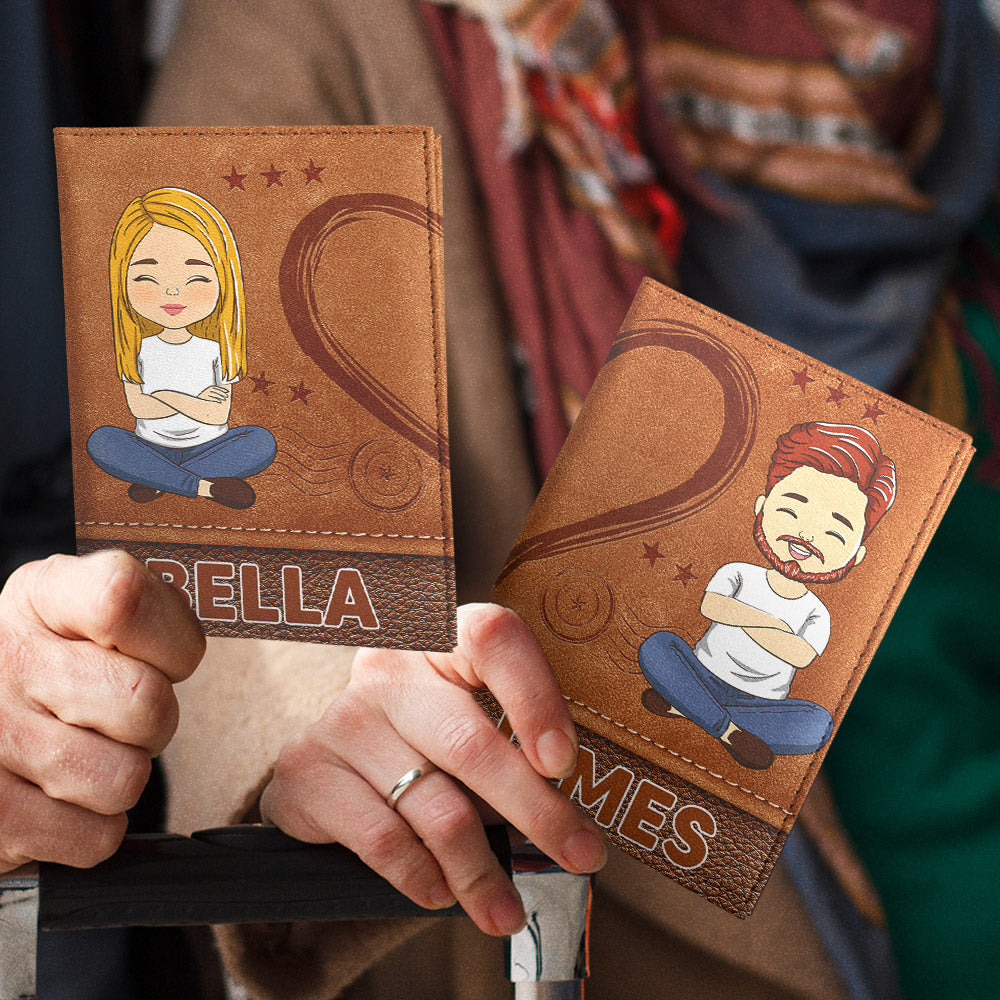 Travel Is My Therapy - Personalized Custom Couple Passport Cover