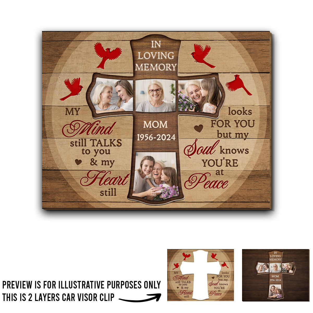 Loved Beyond Words - Personalized Custom Car Visor Clip