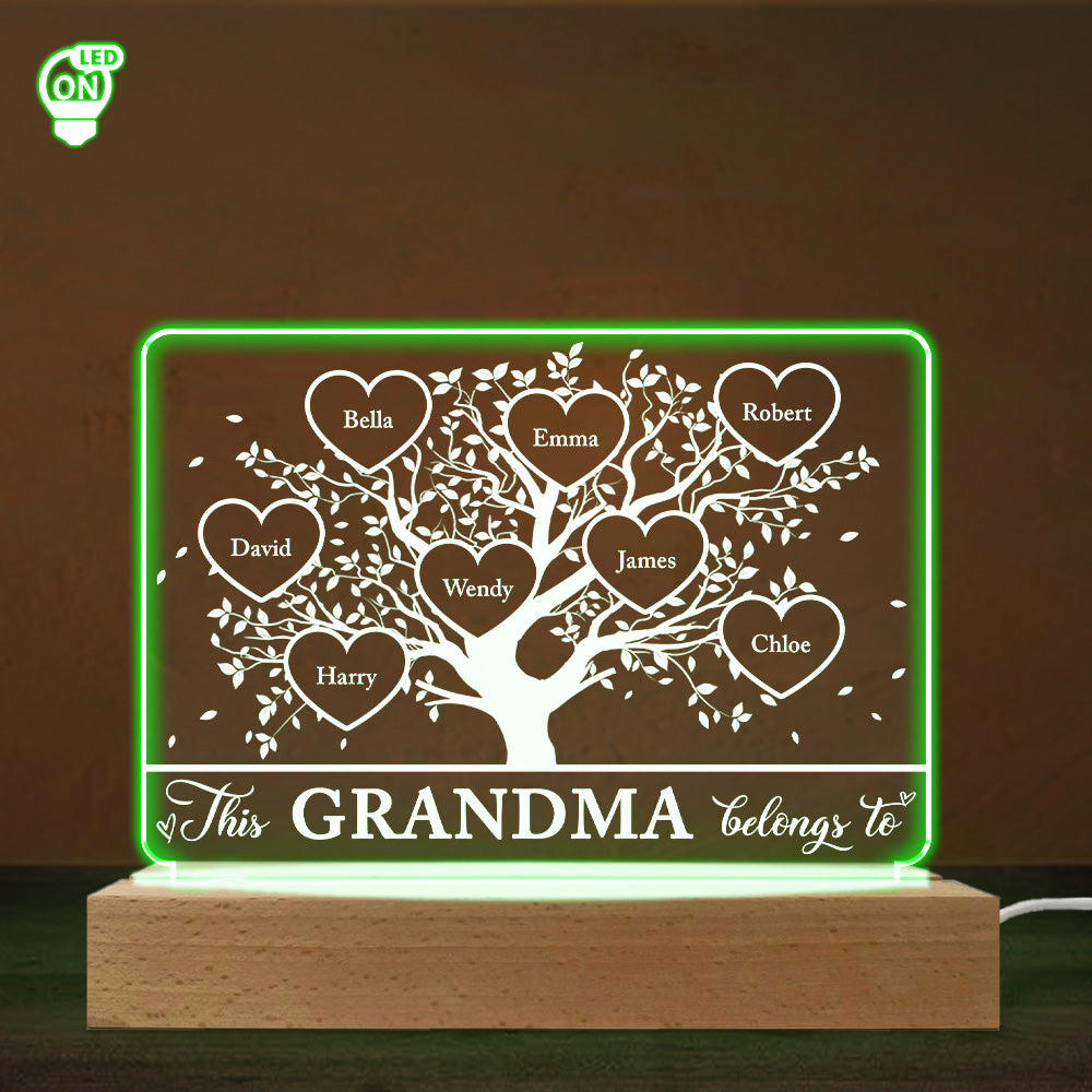 This Grandma Belongs To - Personalized Custom LED Light