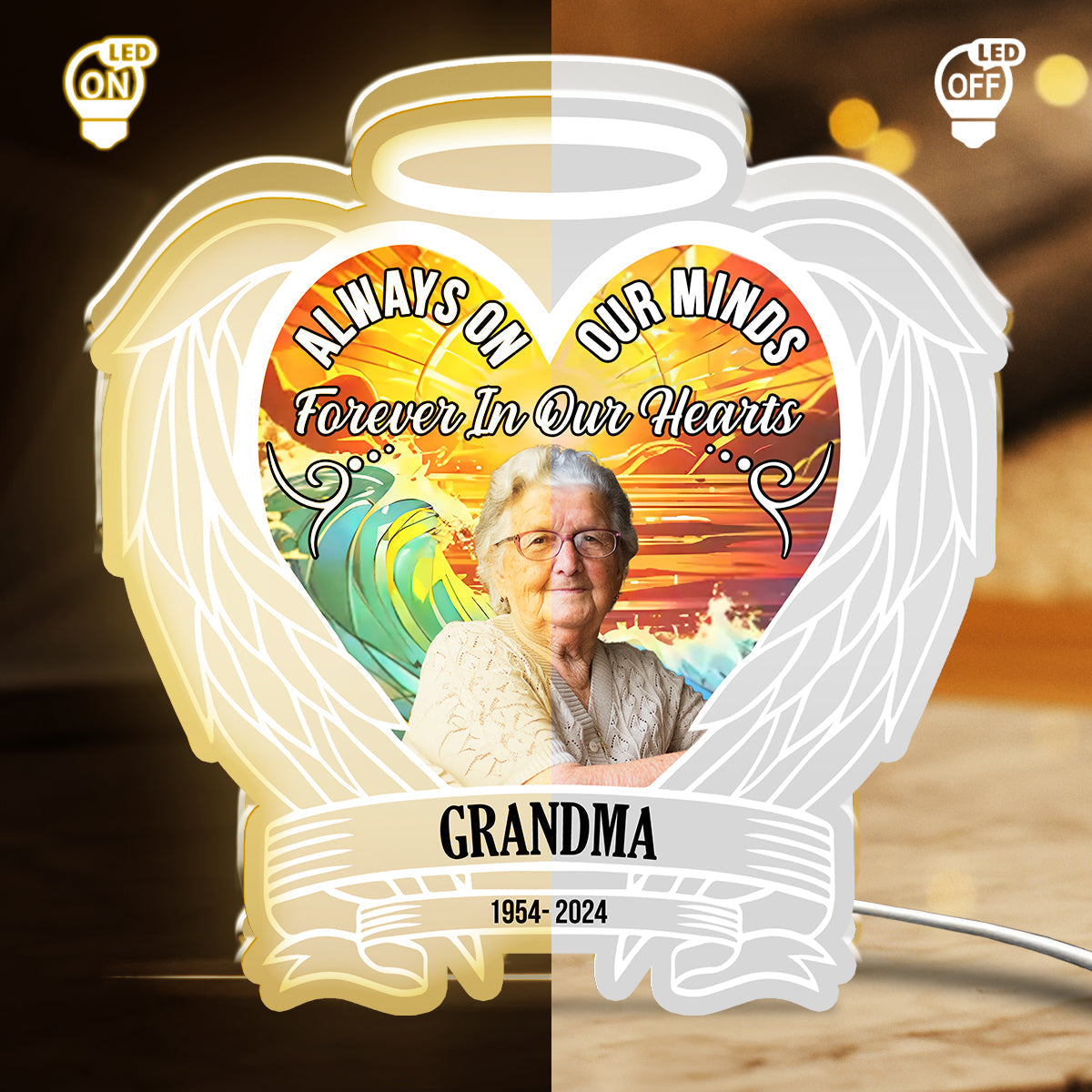 Custom Photo Always On Our Minds - Personalized Custom Light Box