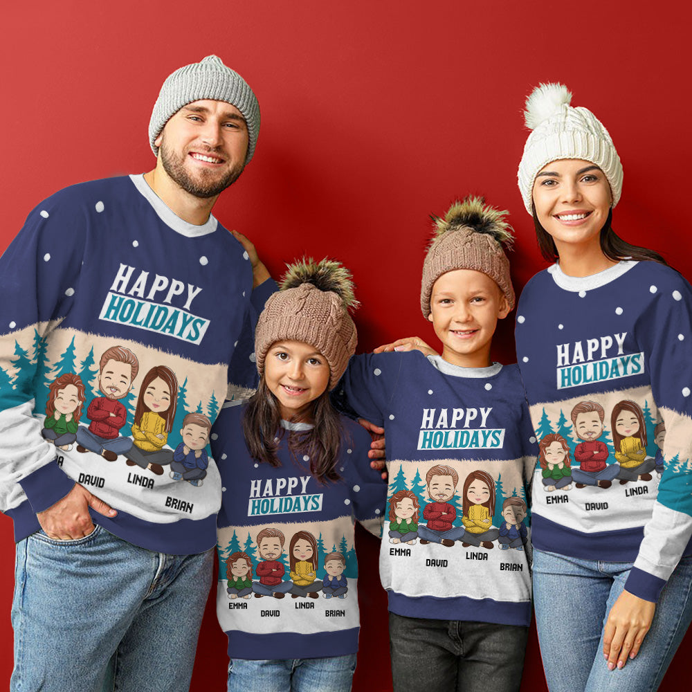 Holiday Sweatshirt - Personalized Custom All-Over-Print Sweatshirt