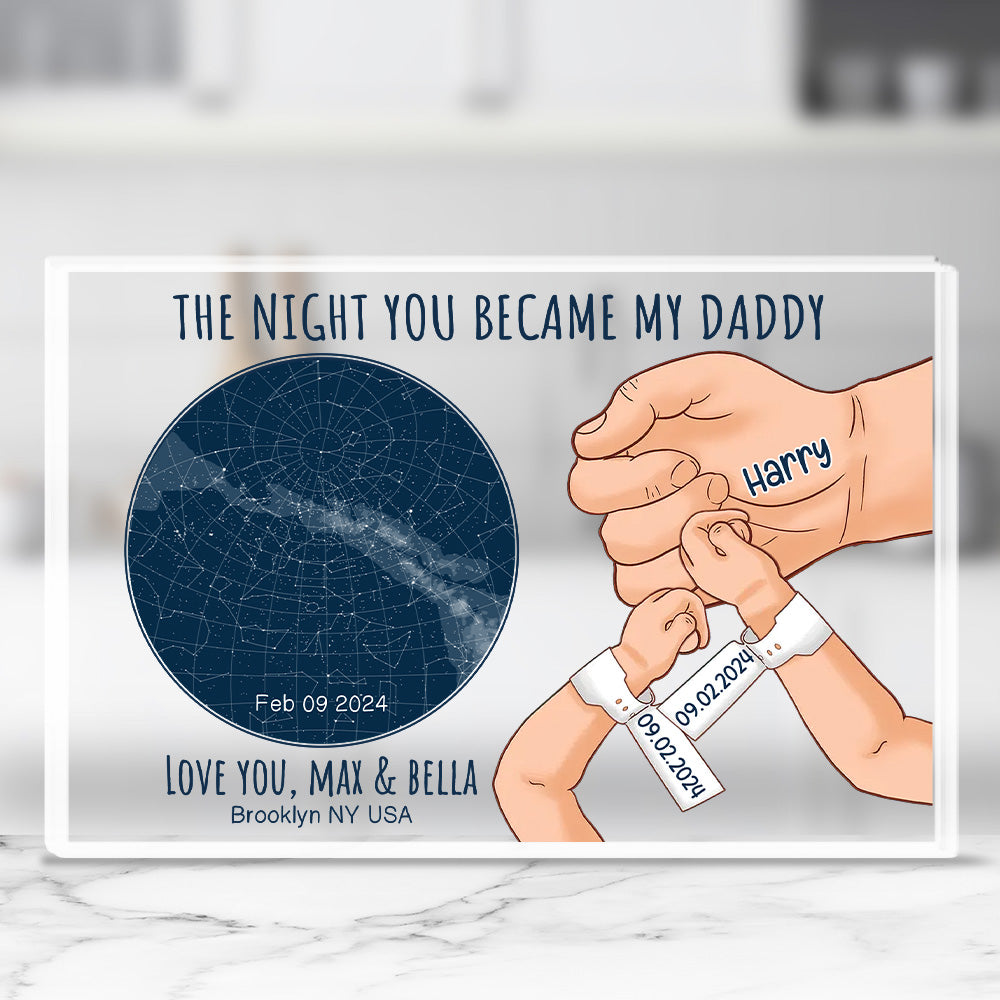 The Night You Became My Daddy - Personalized Custom Acrylic Plaque