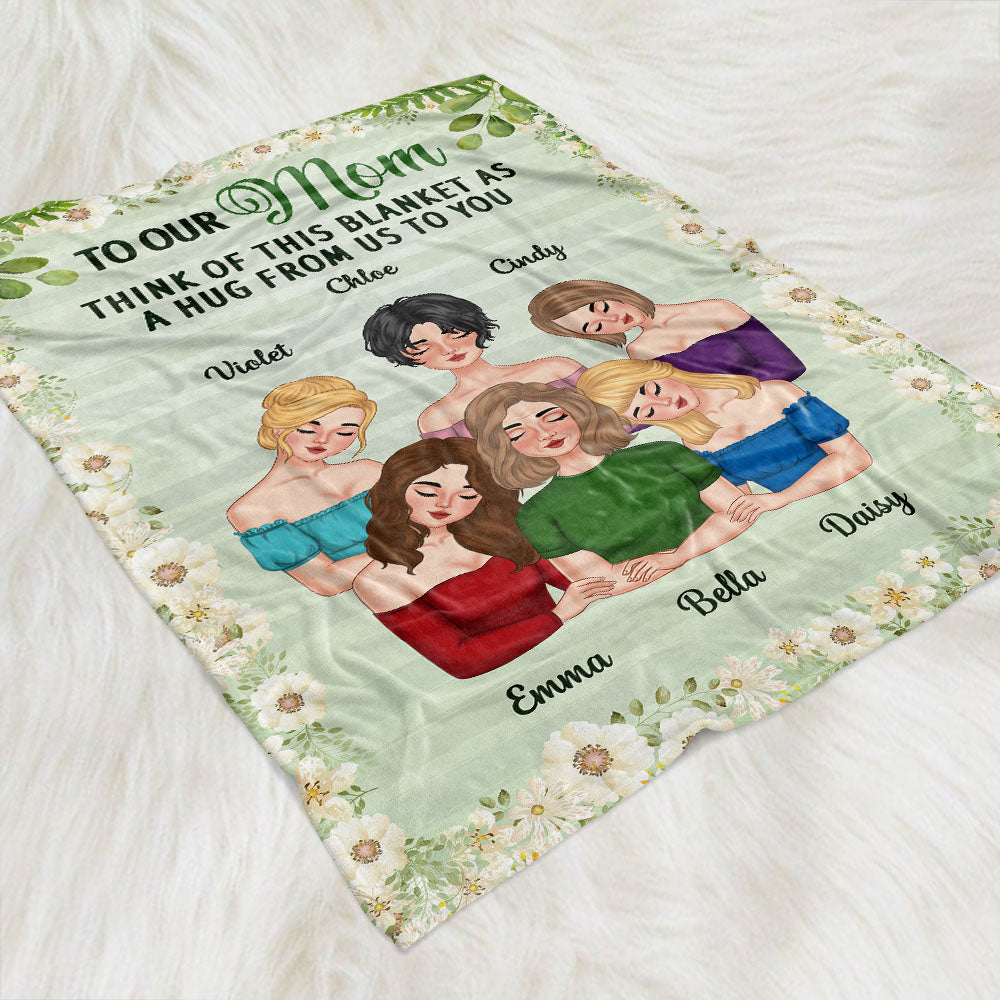 A Hug From Us - Personalized Custom Fleece Blanket