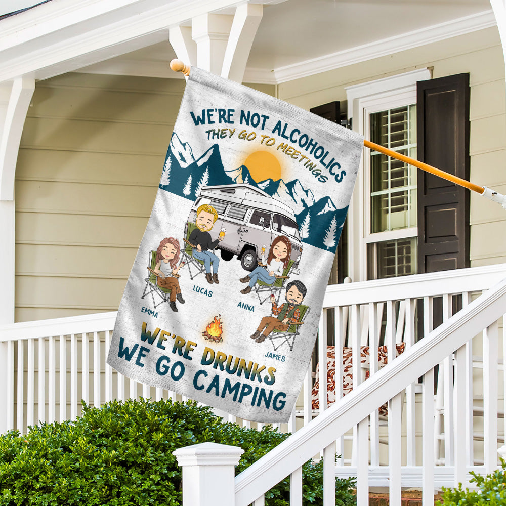 We Go Camping - Personalized Custom Flag