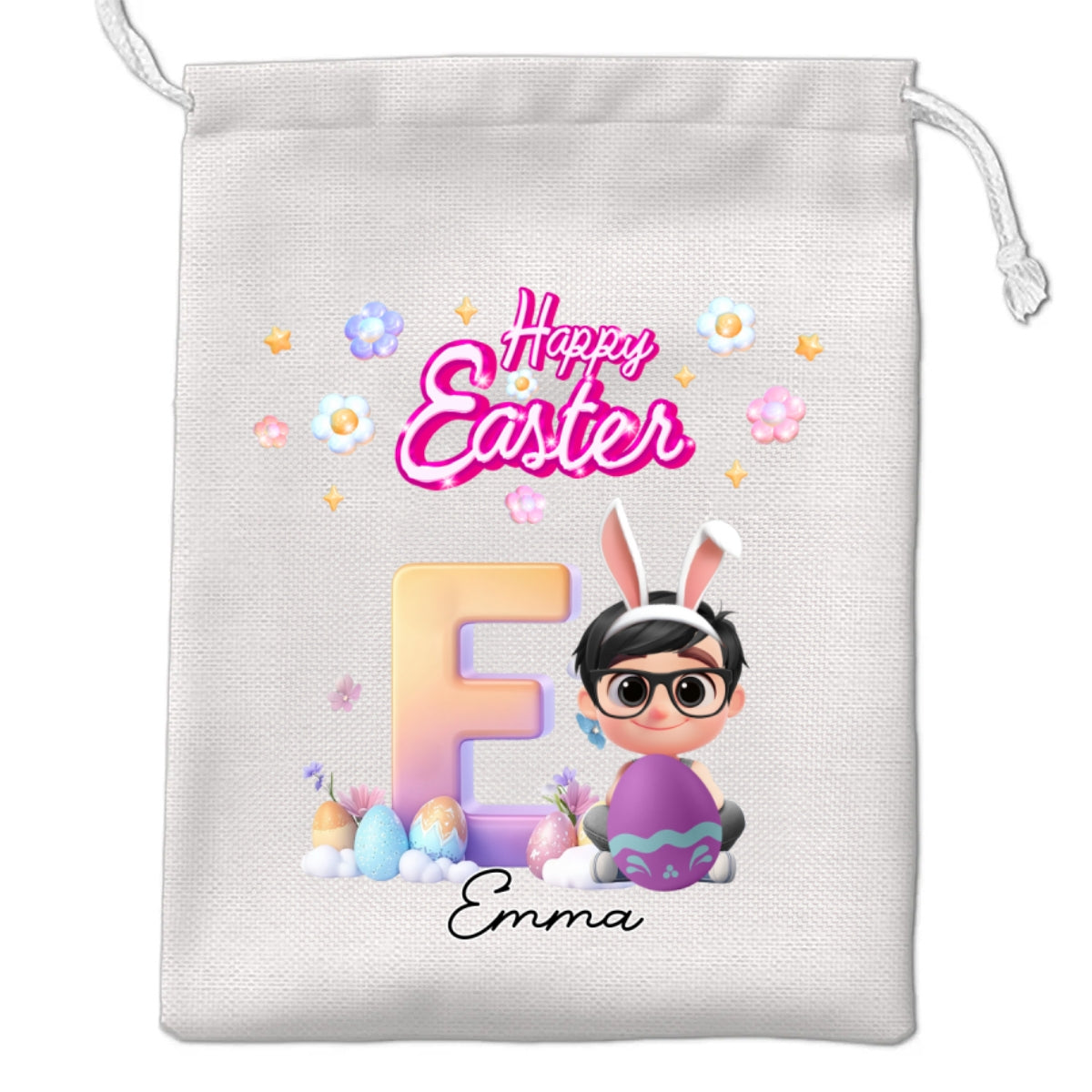 Easter Joy And Bunny Hugs - Personalized Custom Favor Bag