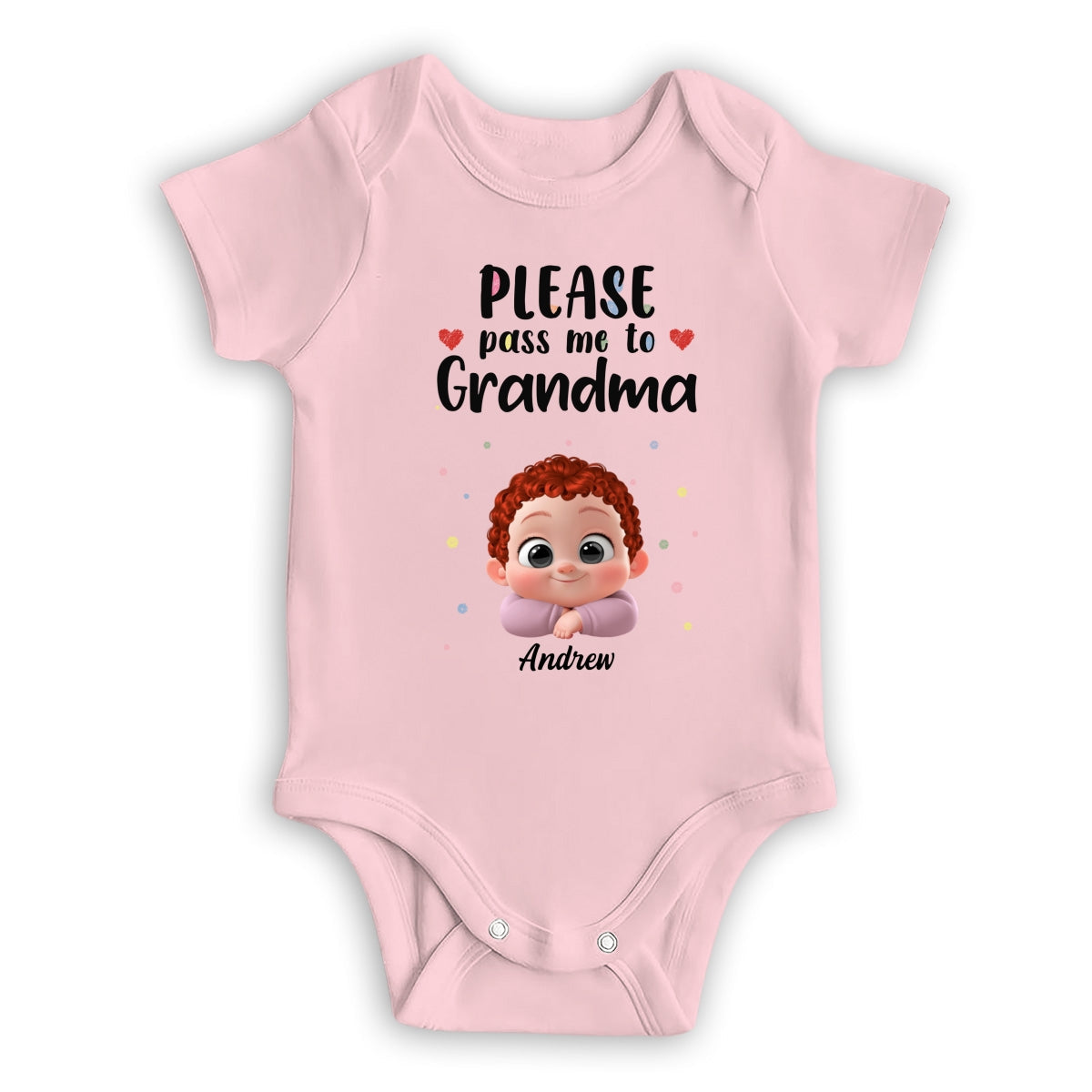 Please Pass Me To Grandma - Personalized Custom Baby Onesie
