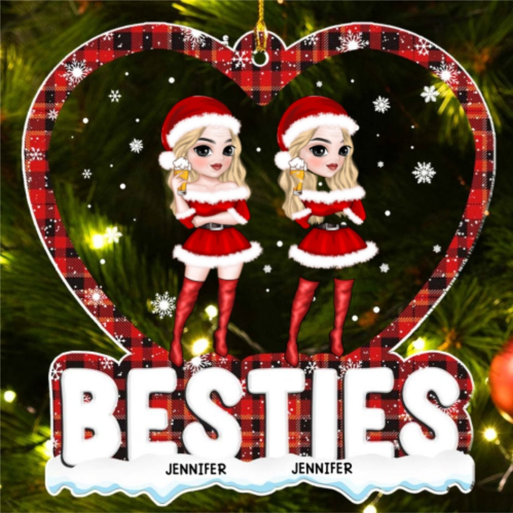 Merry Christmas My Bestie - Personalized Custom Acrylic Ornament