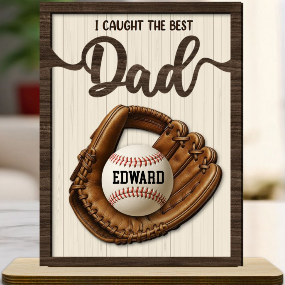 Our Best Daddy - Personalized Custom 2-Layer Wood Plaque With Flat Base