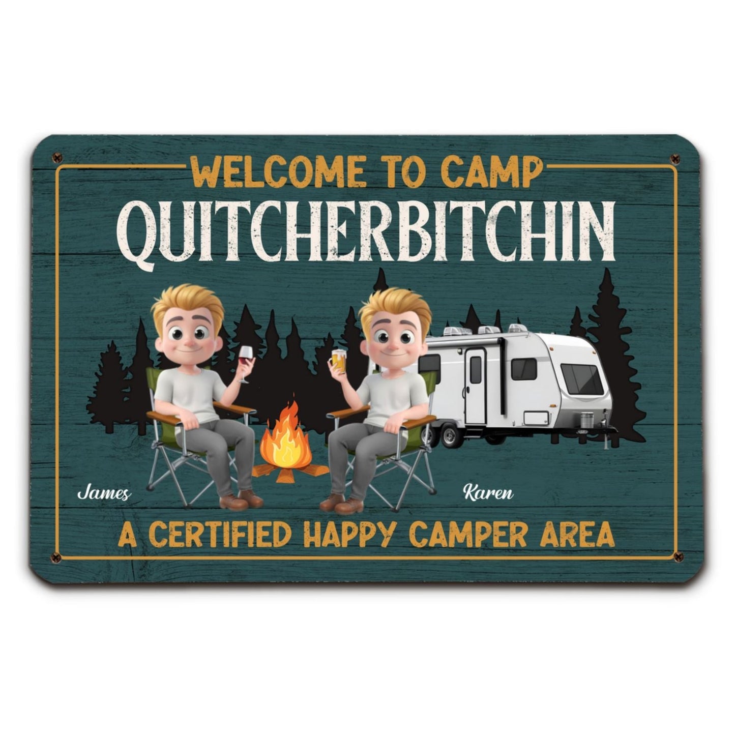 No Whining Is Allowed Here - Personalized Custom Metal Signs