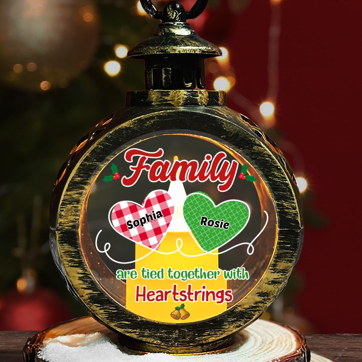 Heartstrings - Personalized Custom Christmas Lantern