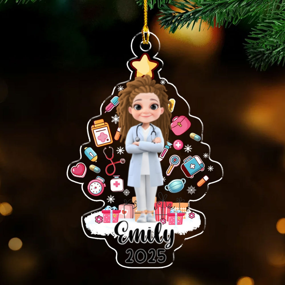 Medical Christmas Tree - Personalized Custom Acrylic Ornament