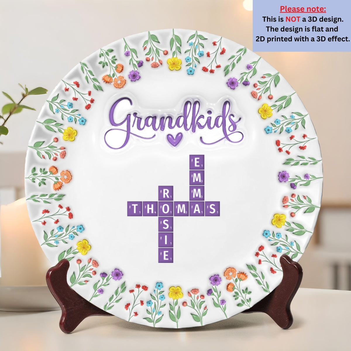 Love My Grandkids Crossword - Personalized Custom Plate