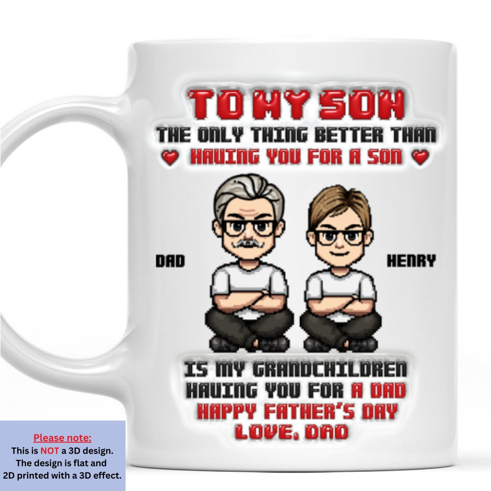 From Dad To Son - Personalized Custom 3D Inflated Effect Mug