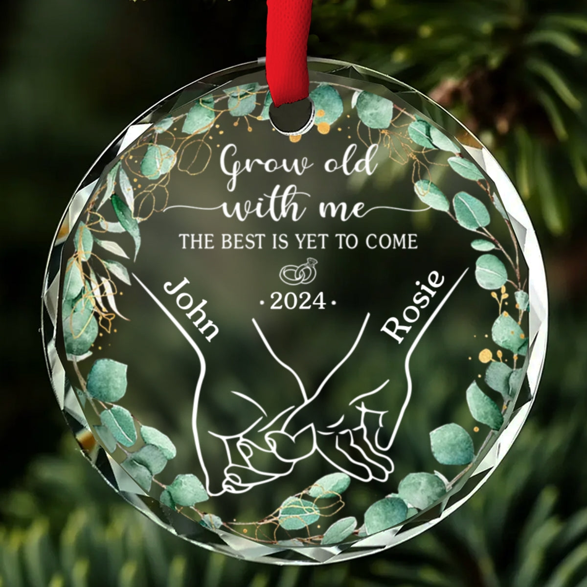 Life Is Better When We Grow Old Together - Personalized Custom Glass Ornament