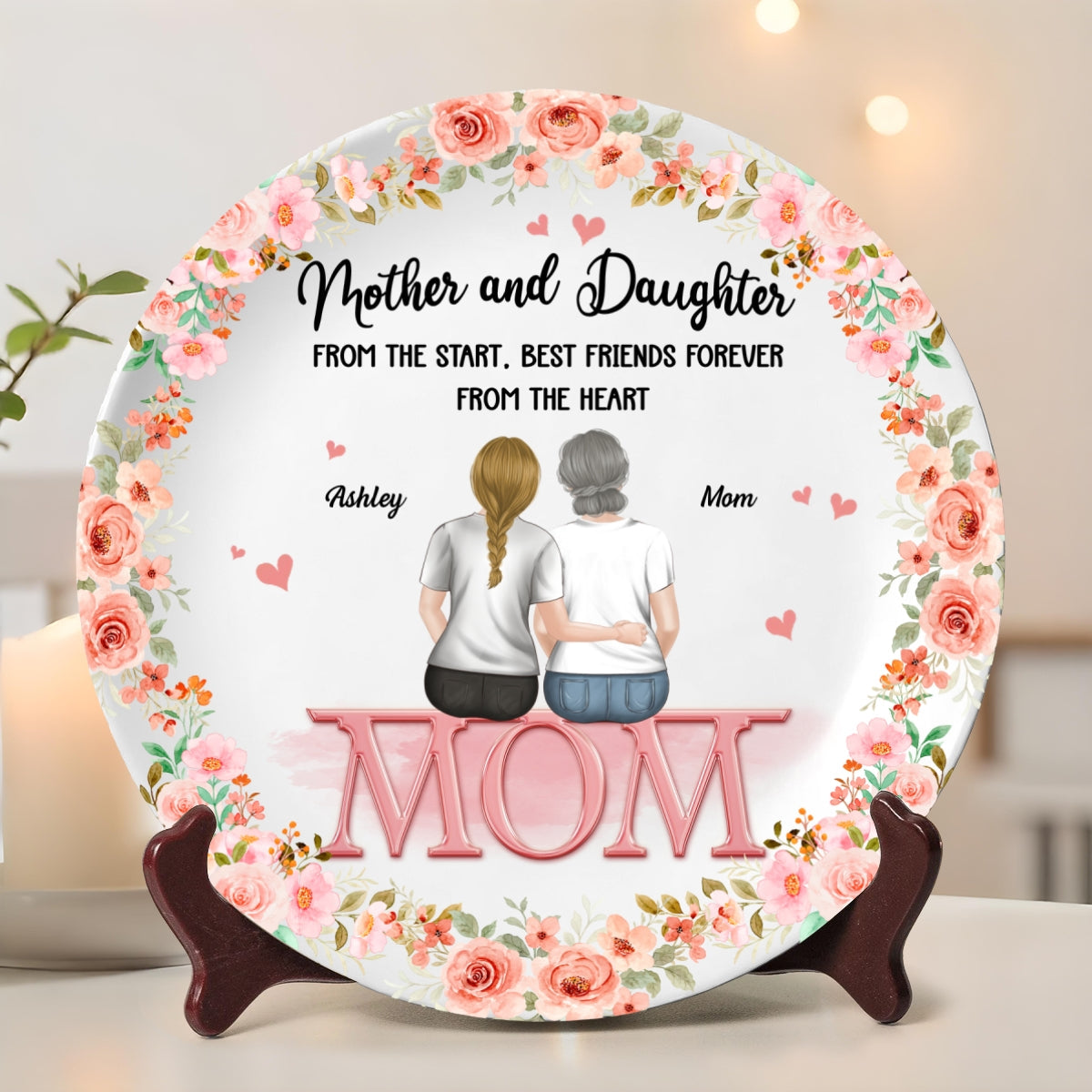 Mother And Daughter - Personalized Custom Plate
