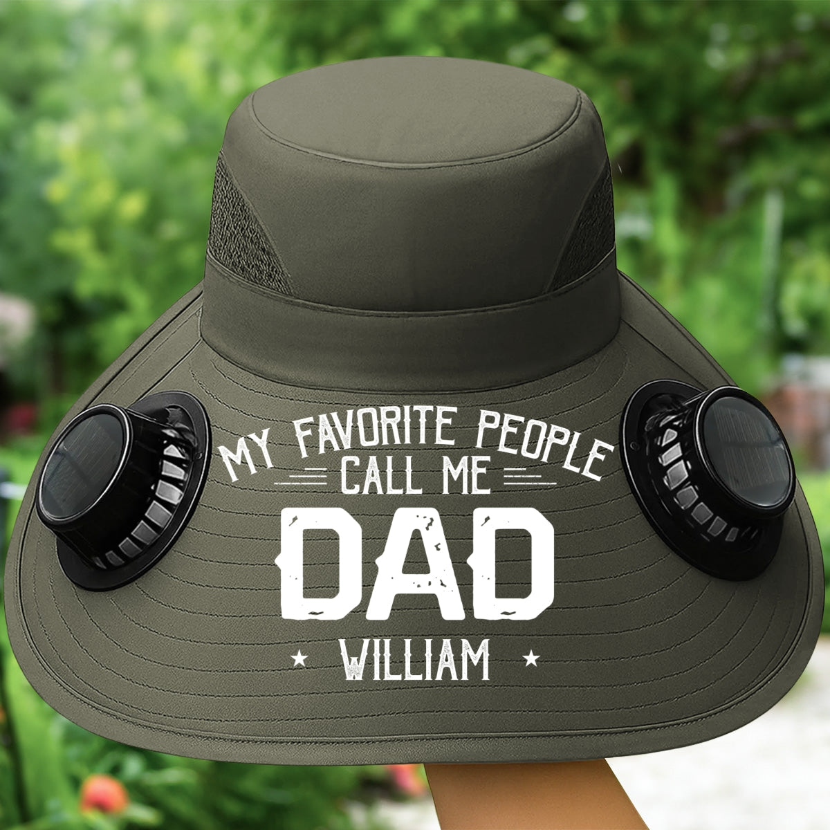 My Favorite People Call Me Daddy - Personalized Custom Solar Fan Hat