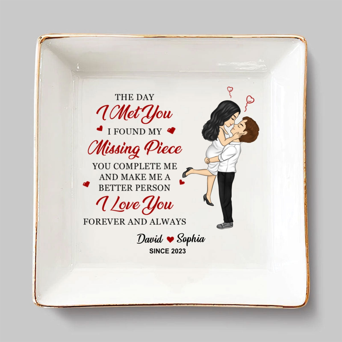 My Missing Piece - Personalized Custom Jewelry Dish