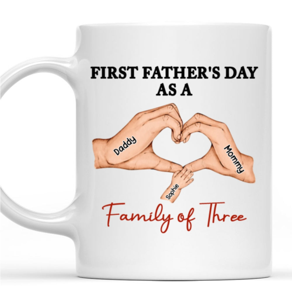 Family Of Three - Personalized Custom Coffee Mug