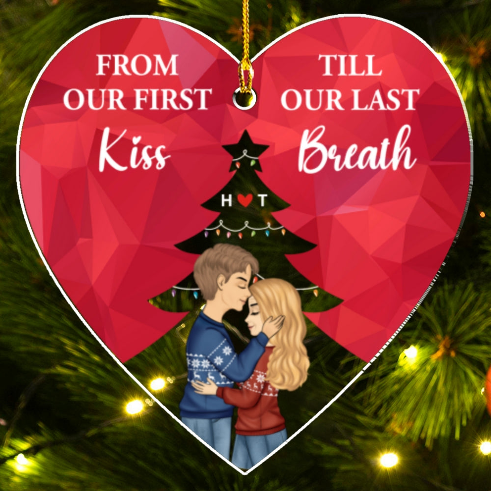 From Our First Kiss Christmas - Personalized Custom Acrylic Ornament