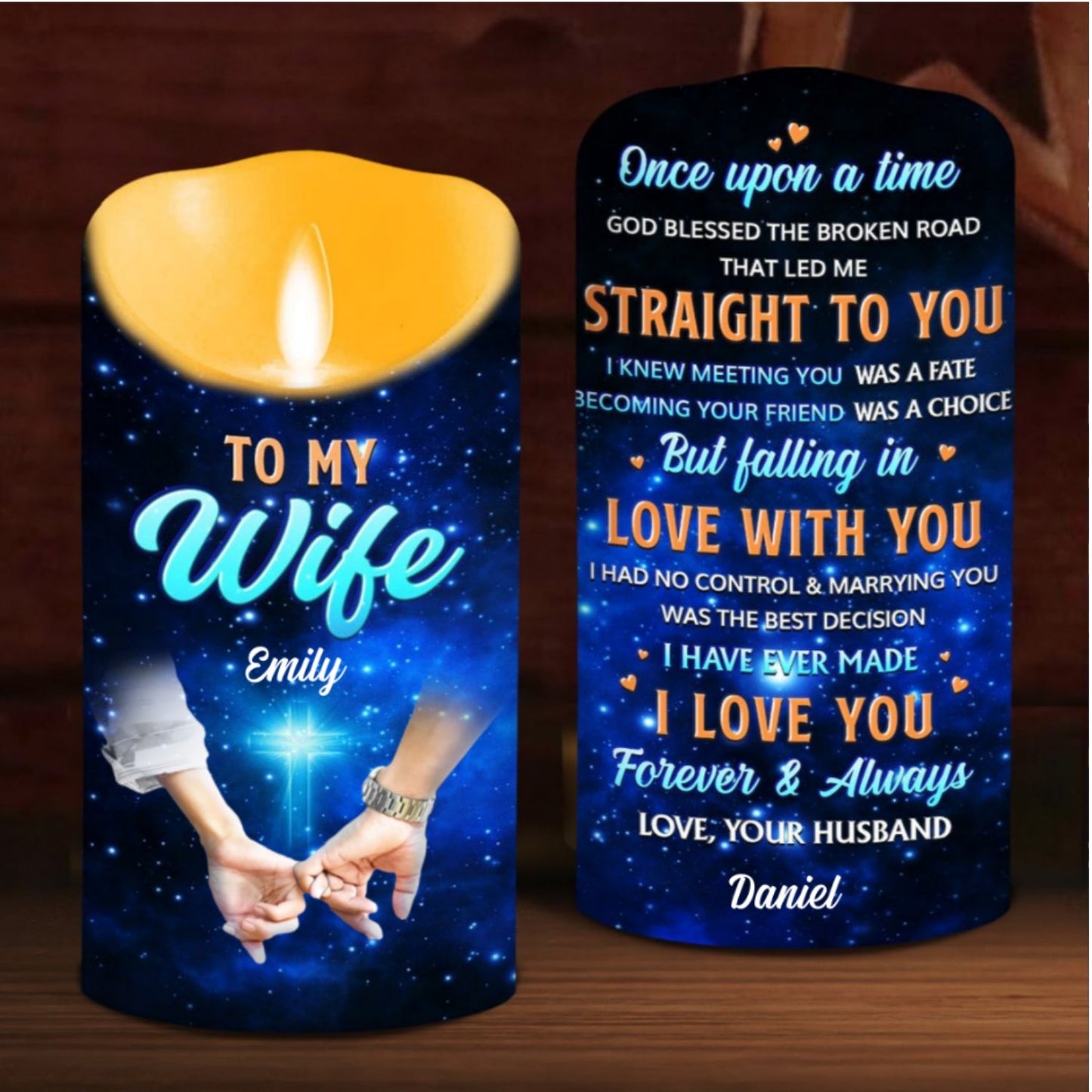 Once Upon A Time - Personalized Custom LED Candle
