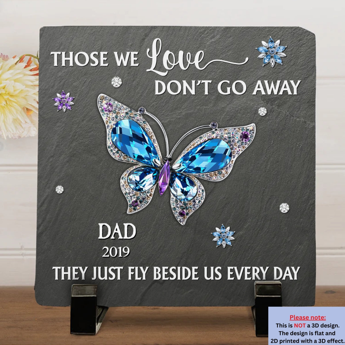 Those We Love Beside Us Every Day - Personalized Custom Square Shaped Stone
