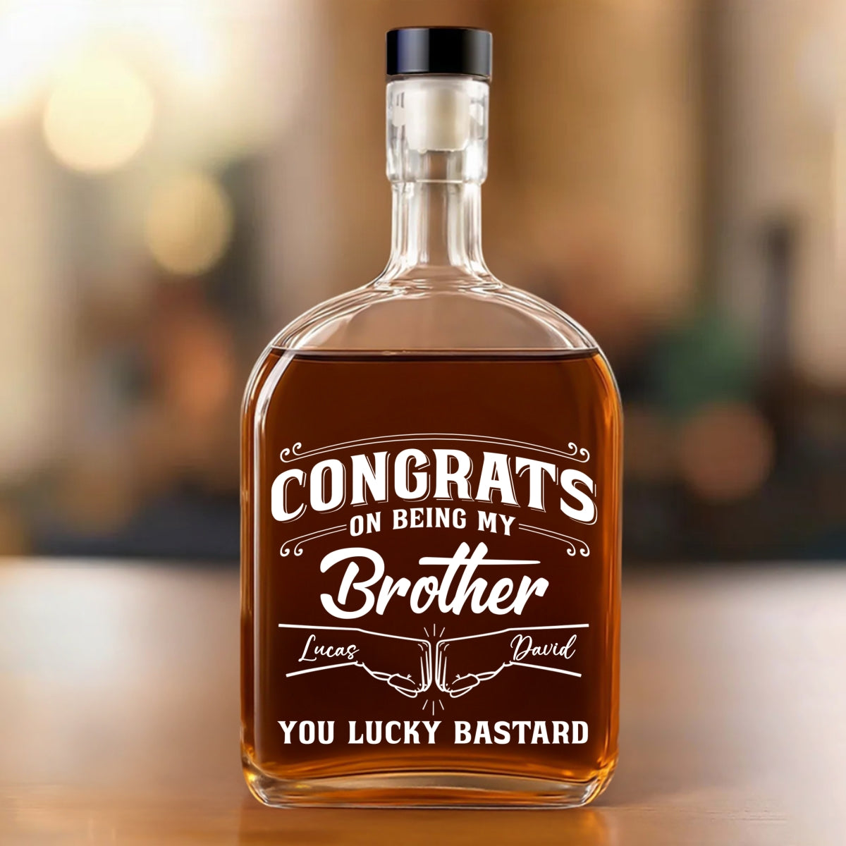 You Are So Lucky - Personalized Custom Spirits Decanter