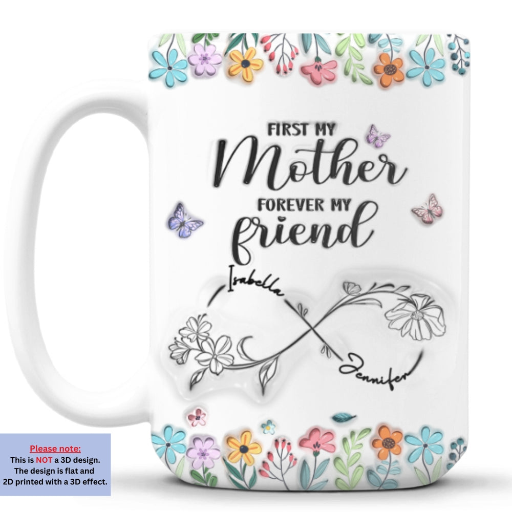 From Mom To Lifelong Friend - Personalized Custom 3D Inflated Effect Mug