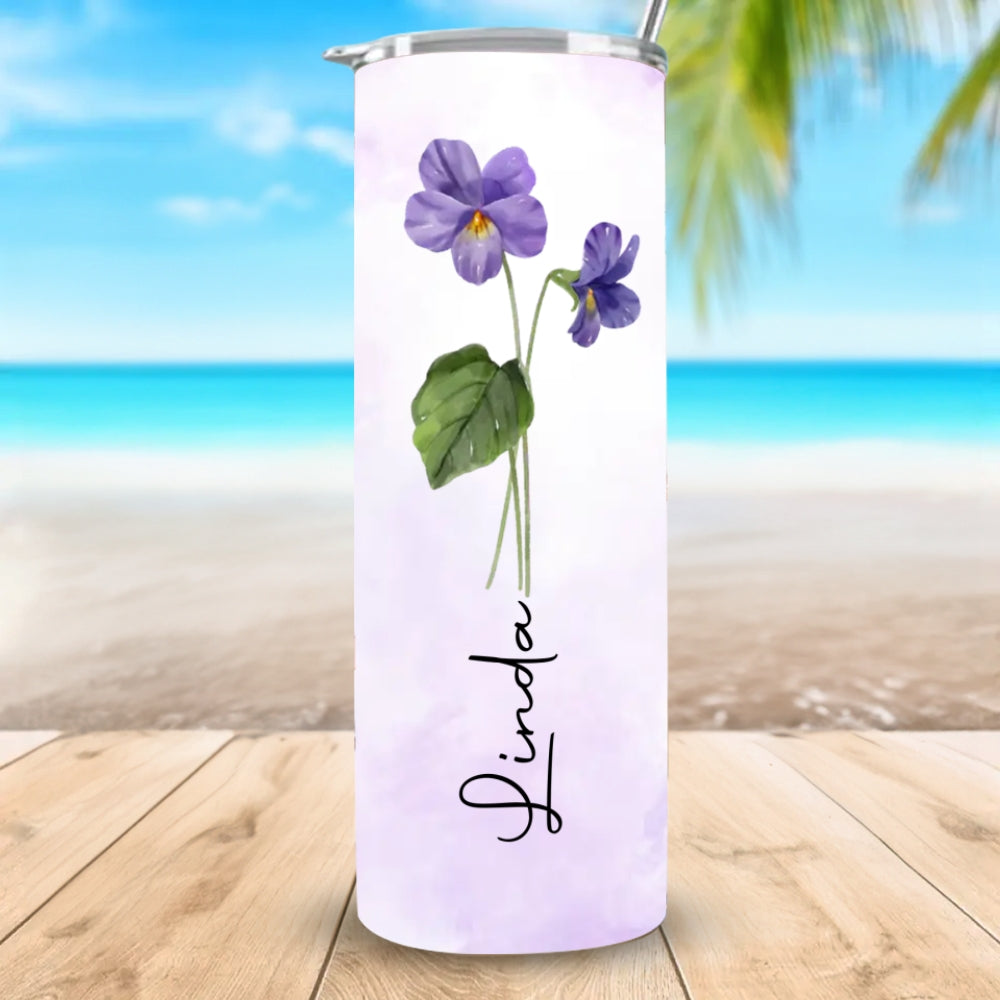 Friendship Is Beautiful - Personalized Custom Skinny Tumbler