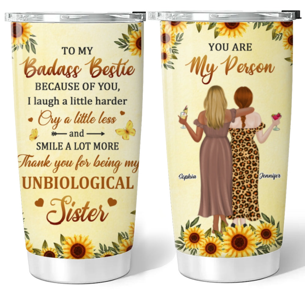 To My Badass Bestie - Personalized Custom Tumbler