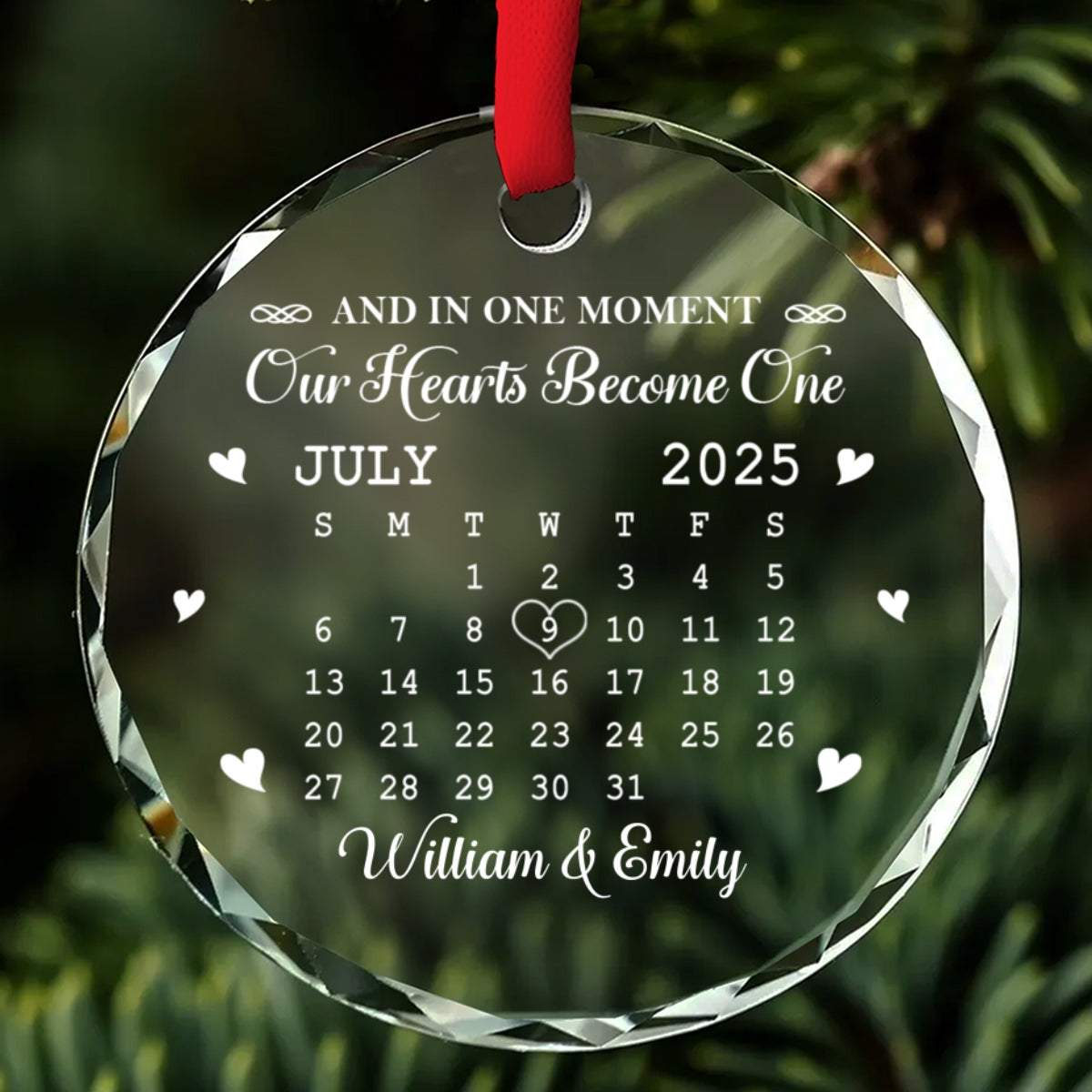 Forever Starts With This Moment - Personalized Custom Glass Ornament