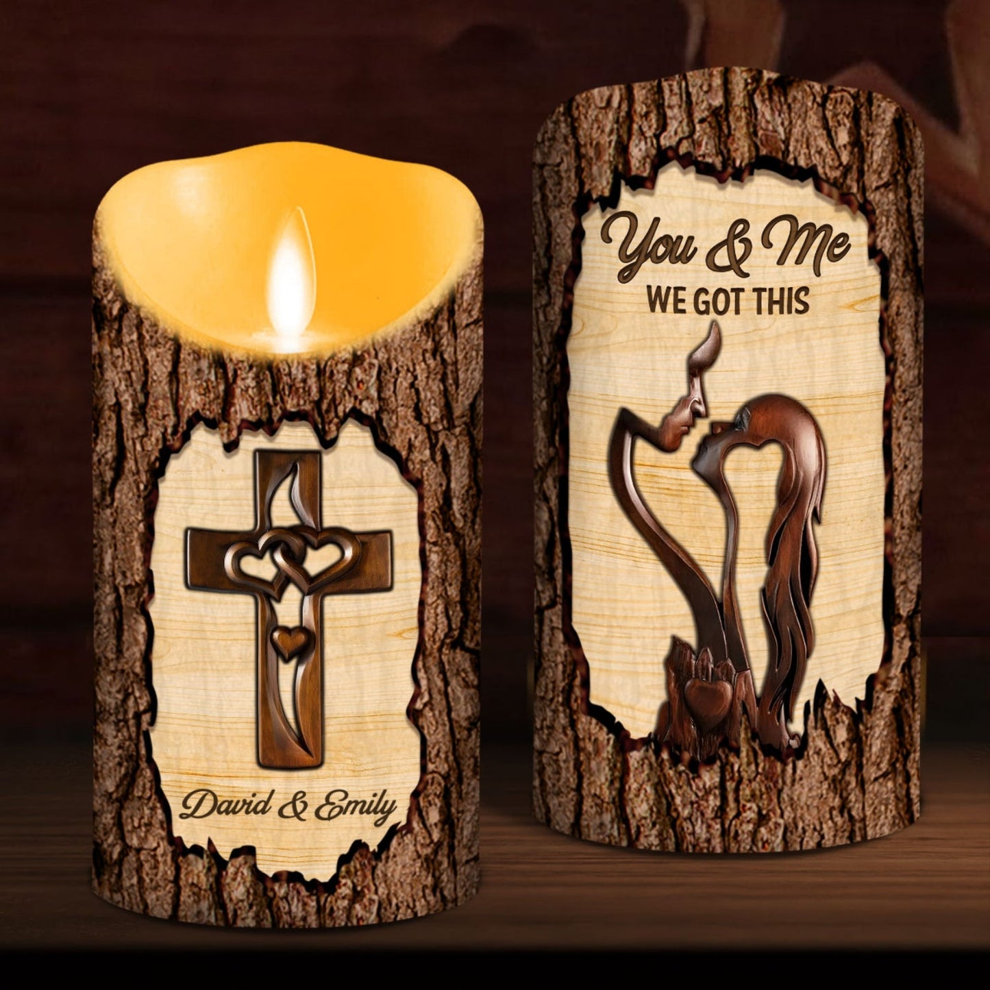 You And Me - Personalized Custom LED Candle