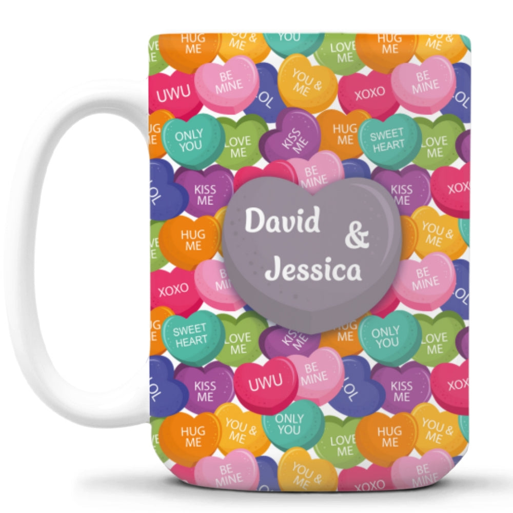 Love Laughter And Candy- Personalized Custom Coffee Mug