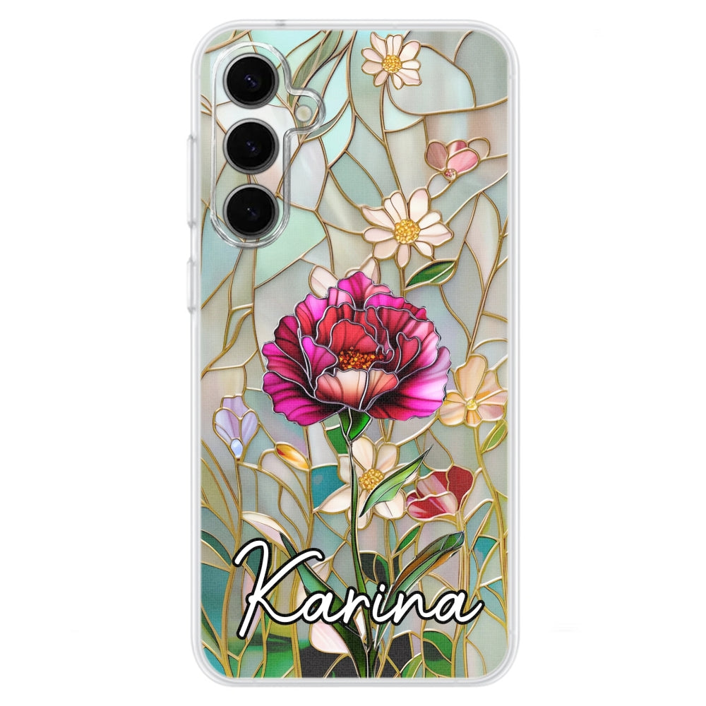 Floral Stained - Personalized Custom Phone Case