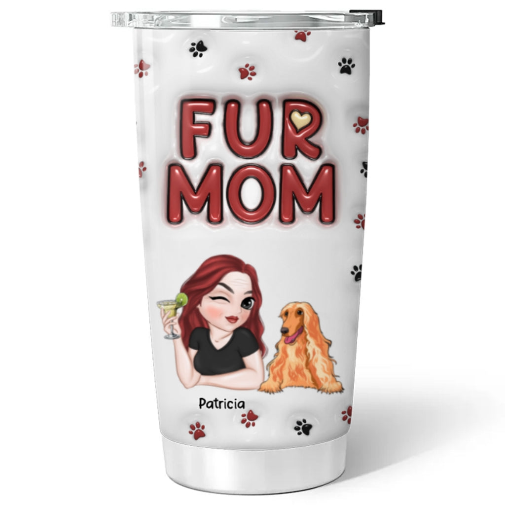 Lovely Fur Mom - Personalized Custom 3D Inflated Effect Tumbler