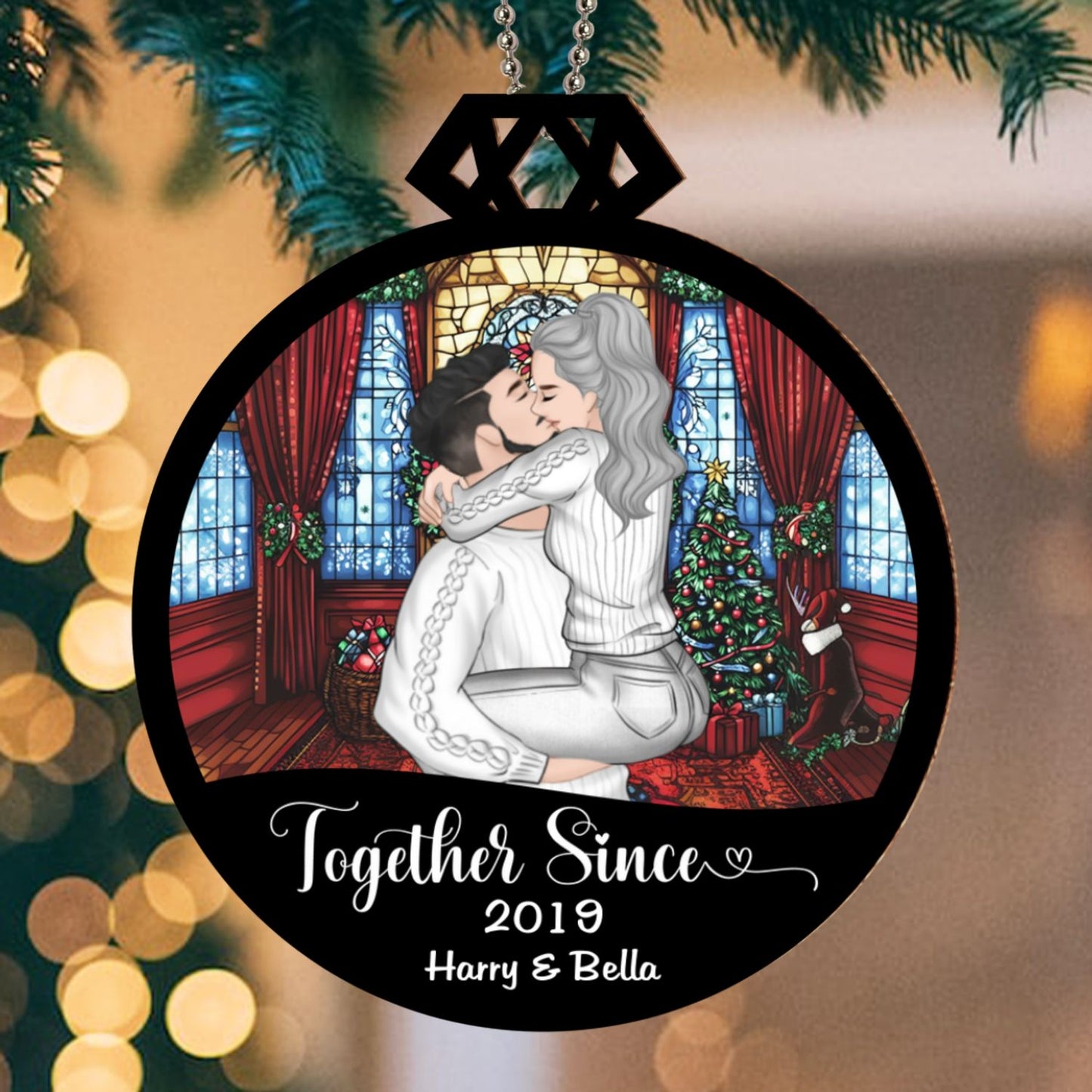 Together Since - Personalized Custom Suncatcher Ornament