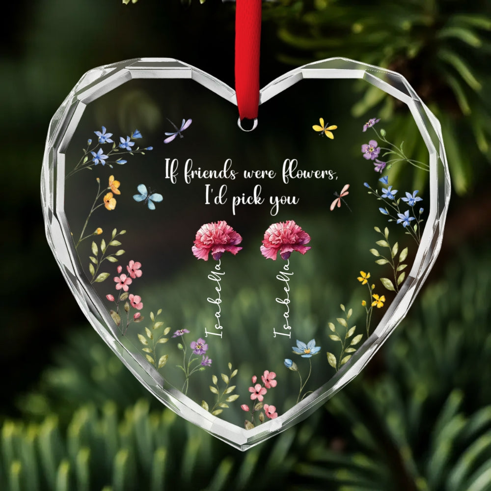 Friendship Is The Greatest Gift - Personalized Custom Glass Ornament