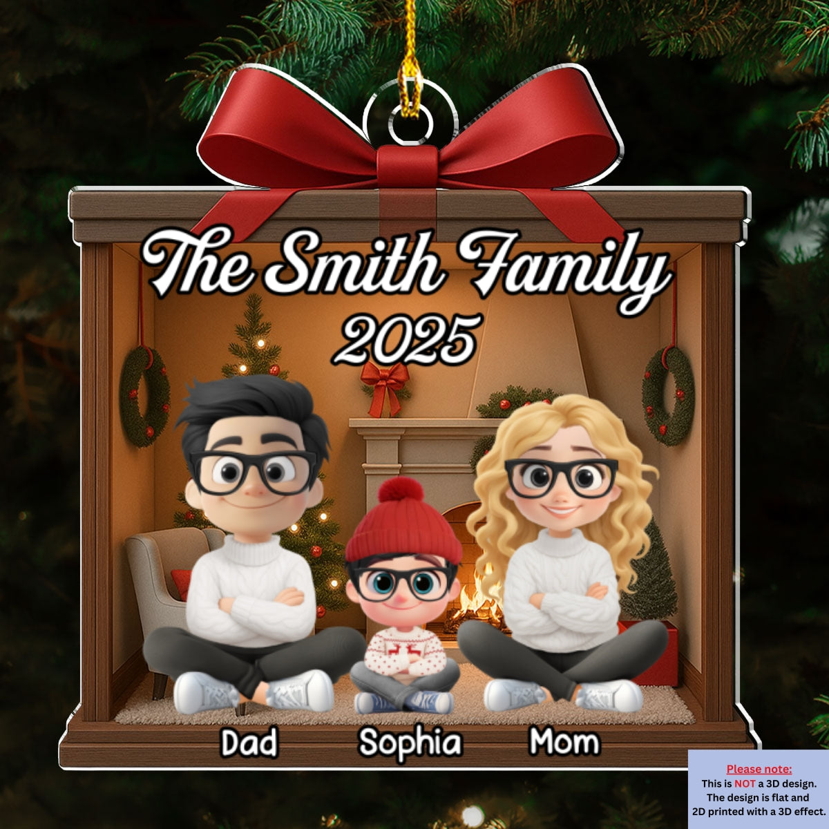 Family Is Everything 2025 - Personalized Custom Acrylic Ornament