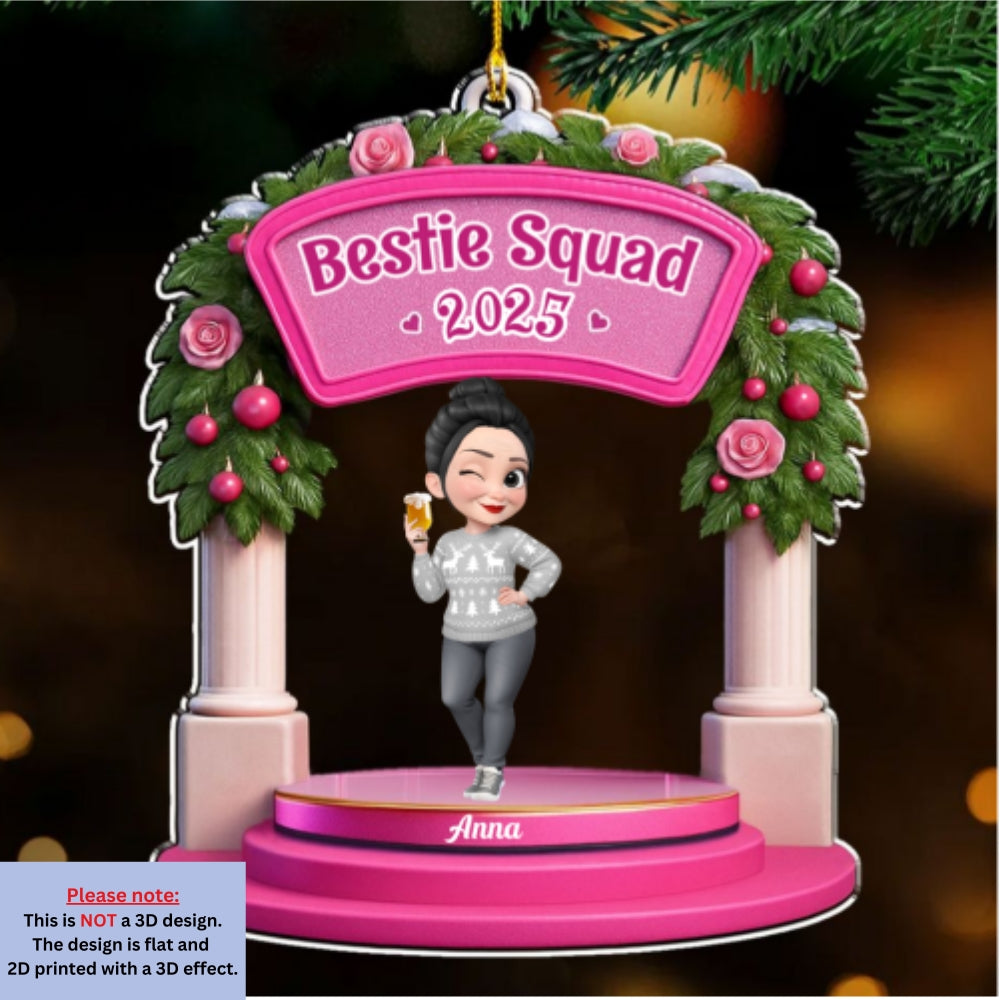 Besties Make The Season Bright - Personalized Custom Acrylic Ornament