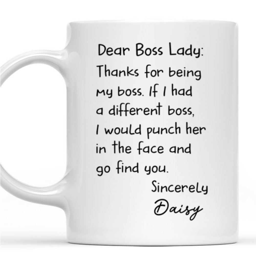 Boss Lady - Personalized Custom Coffee Mug