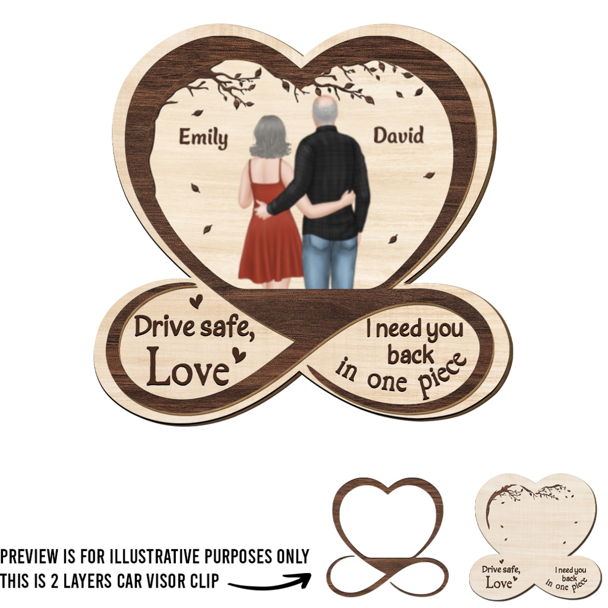 I Need You Back In One Piece - Personalized Custom Car Visor Clip