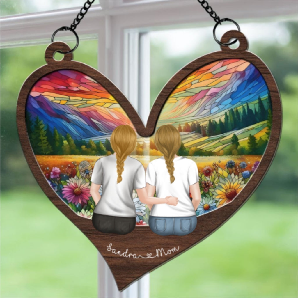 Mom We Love You - Personalized Custom Suncatcher