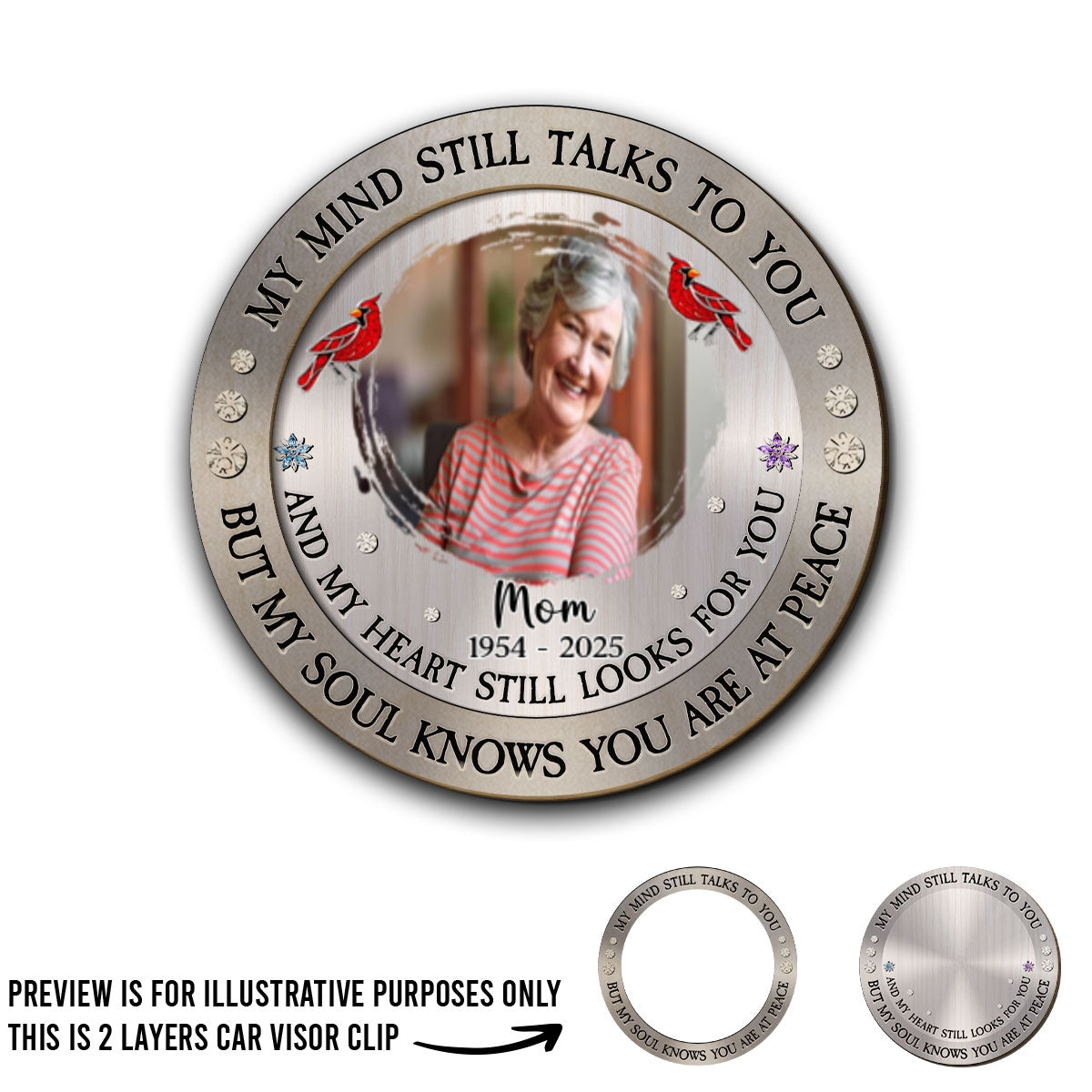 My Mind Still Talks To You - Personalized Custom Car Visor Clip