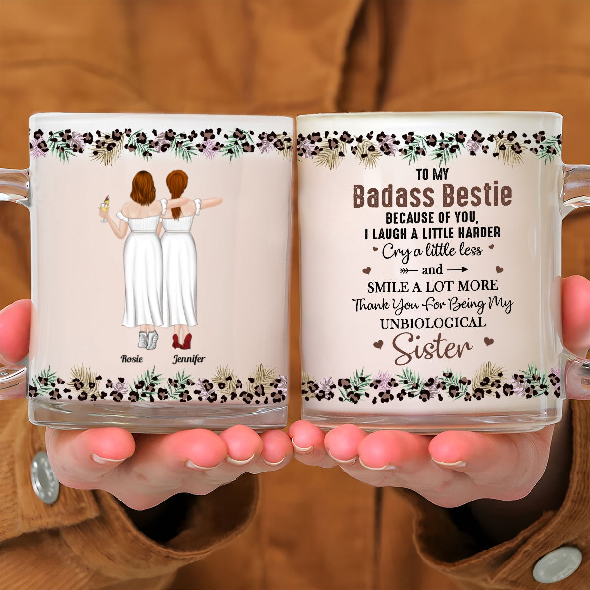 Beautiful Friendship - Personalized Custom Glass Mug