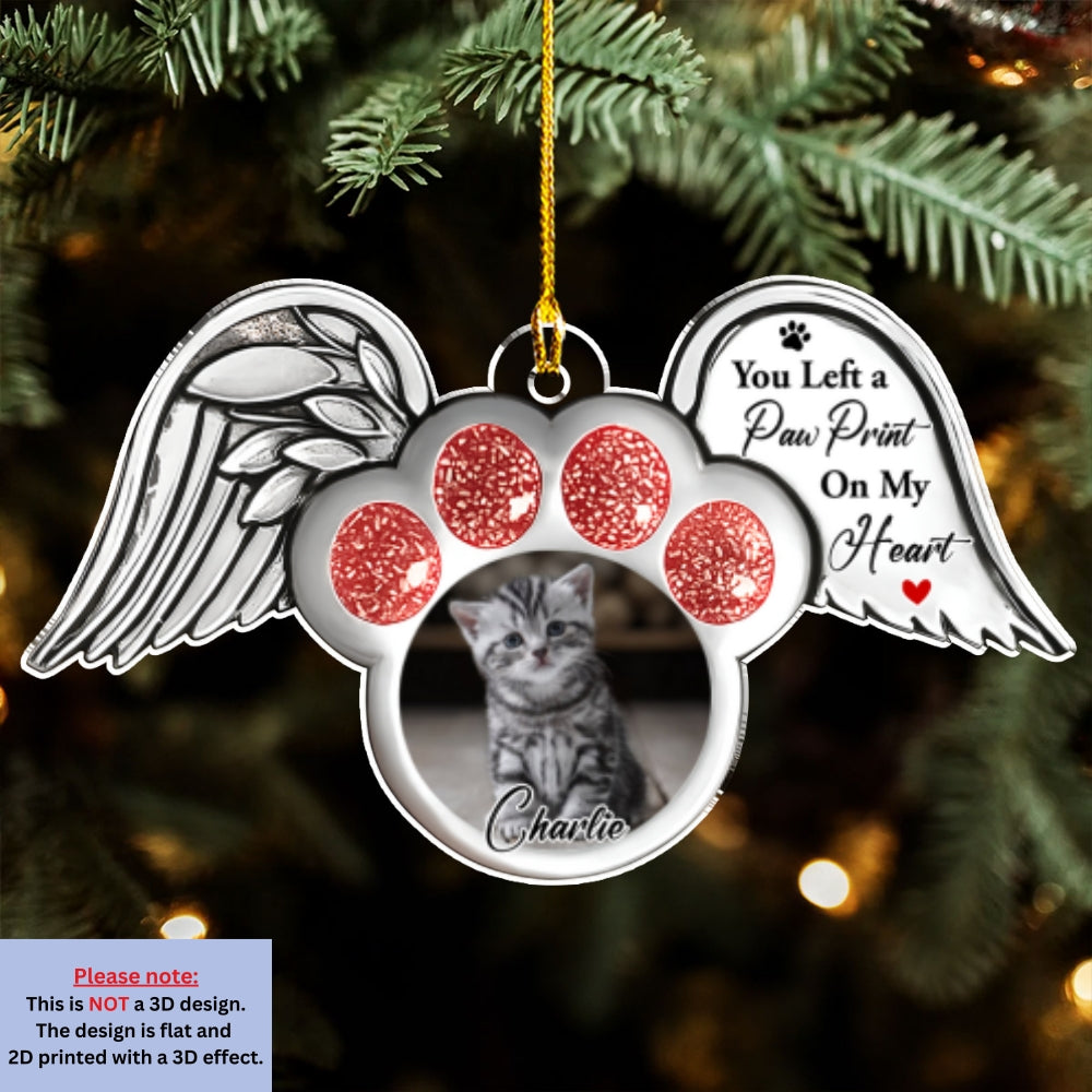Cat In Heaven Photo - Personalized Custom Acrylic Ornament