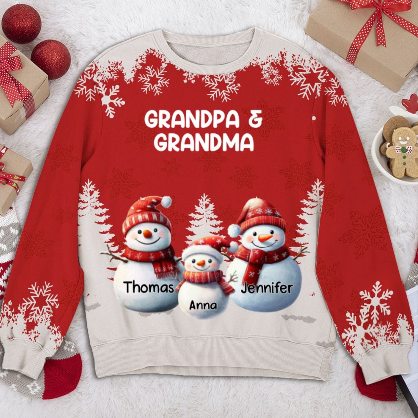 My Fav People Call Me Grandma Grandpa - Personalized Custom All-Over-Print Sweatshirt