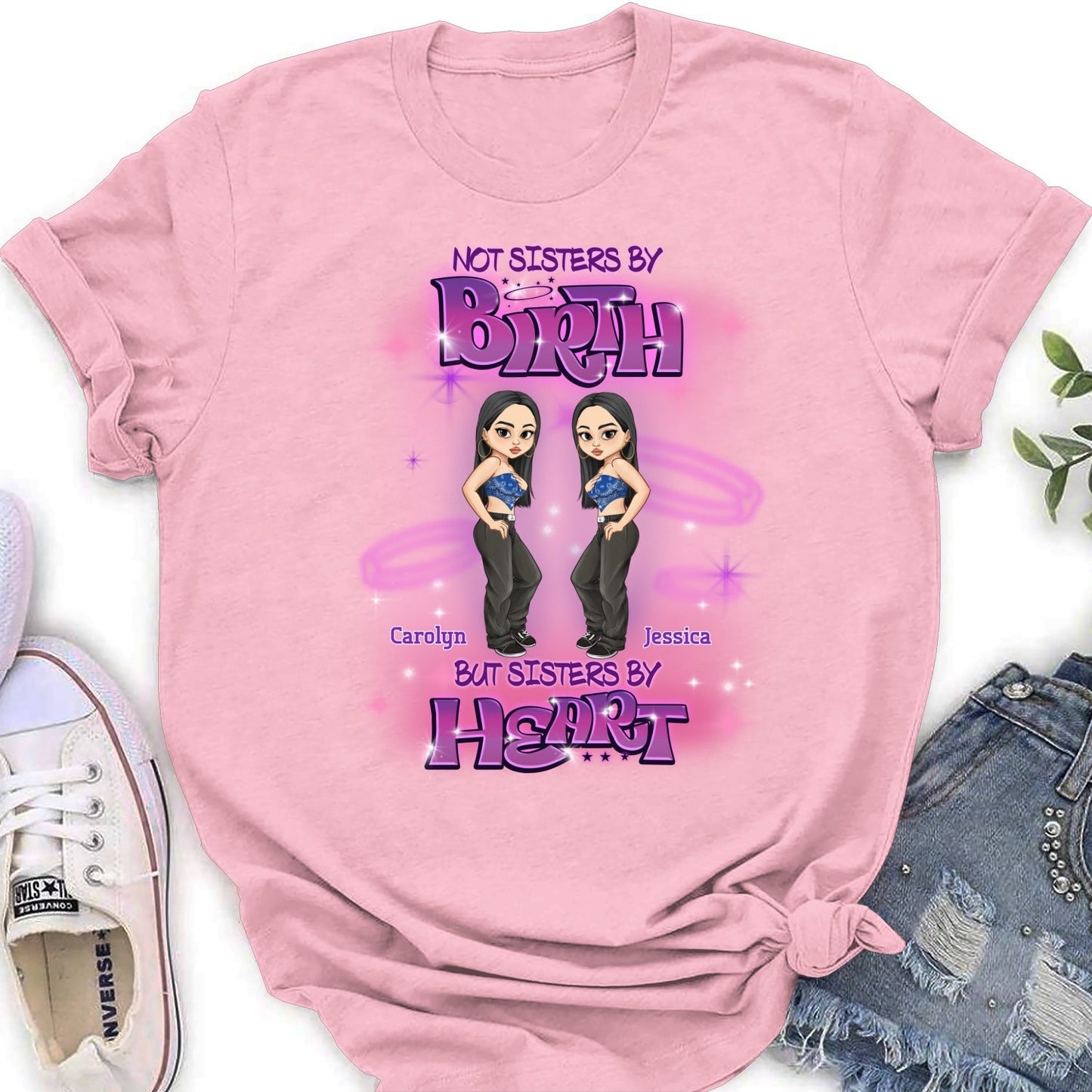 Sister By Heart - Personalized Custom Shirt