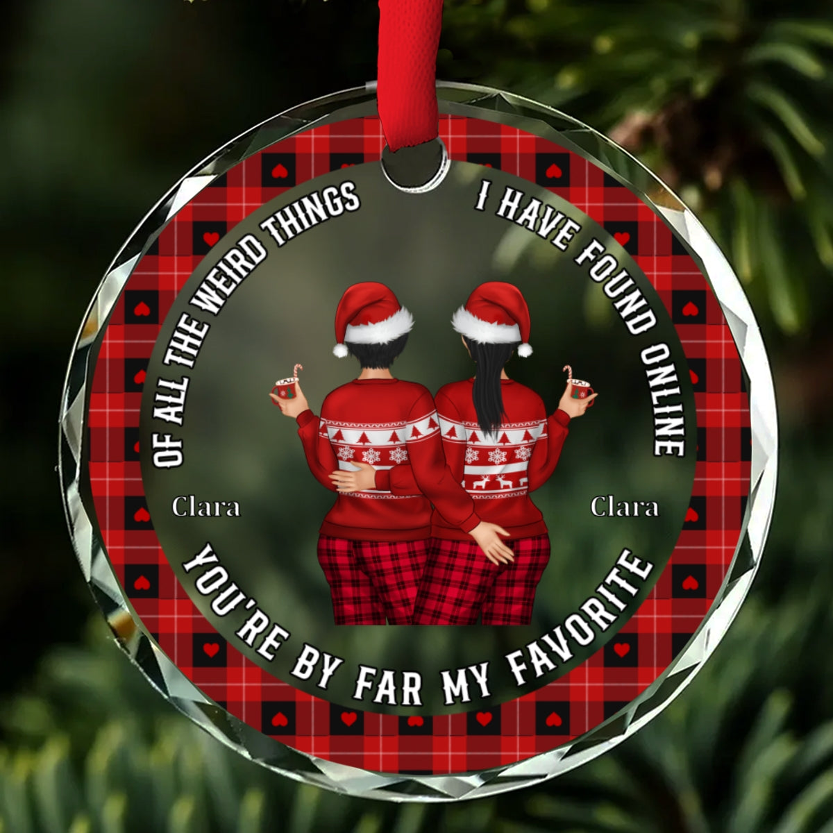 Of All The Weird Things I Have Found Online - Personalized Custom Glass Ornament
