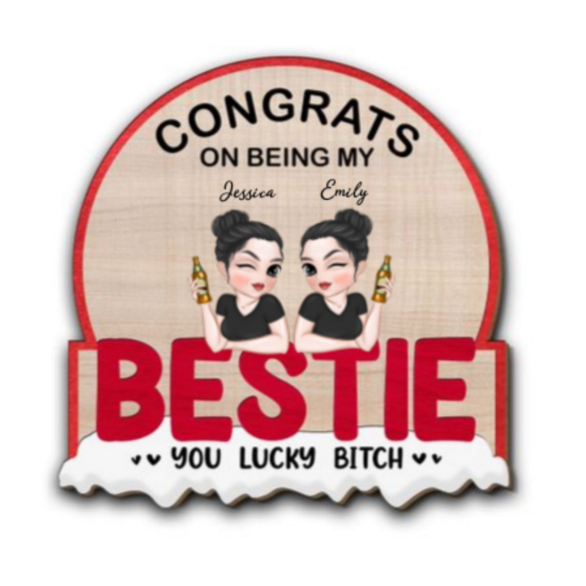 Always Besties - Personalized Custom Car Visor Clip